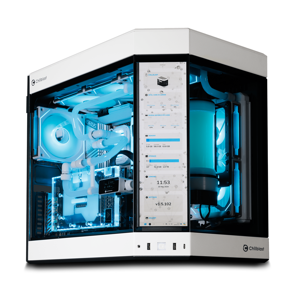 The Verge Core i9 RTX 5090 Water Cooled Gaming PC
