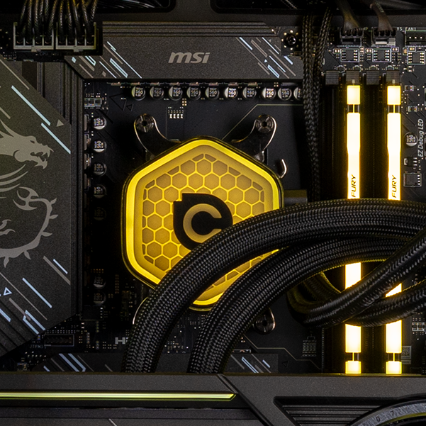The CPU block of the Vantage Icon PC