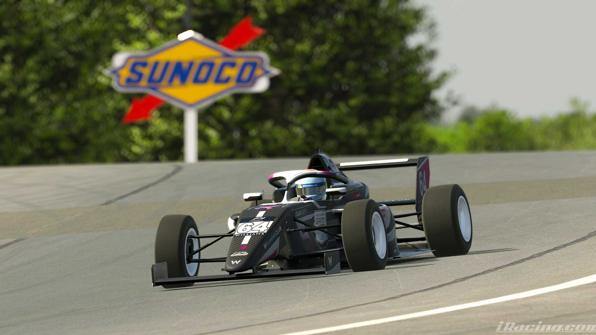F1 car on a racing track