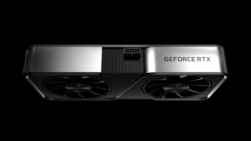 Image showing the side and fans underneath the RTX 3070
