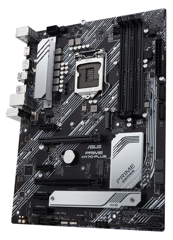 Image of an Asus Prime H470-PLUS motherboard