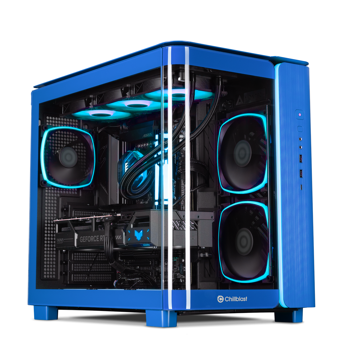 Forge GeForce RTX 5070 Ti Gaming PC in Blue