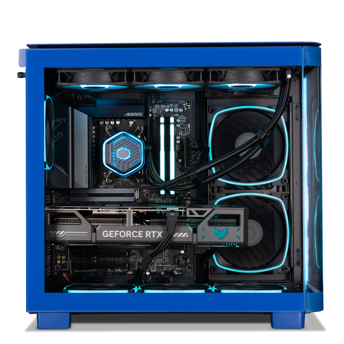 Forge GeForce RTX 5070 Ti Gaming PC in Blue