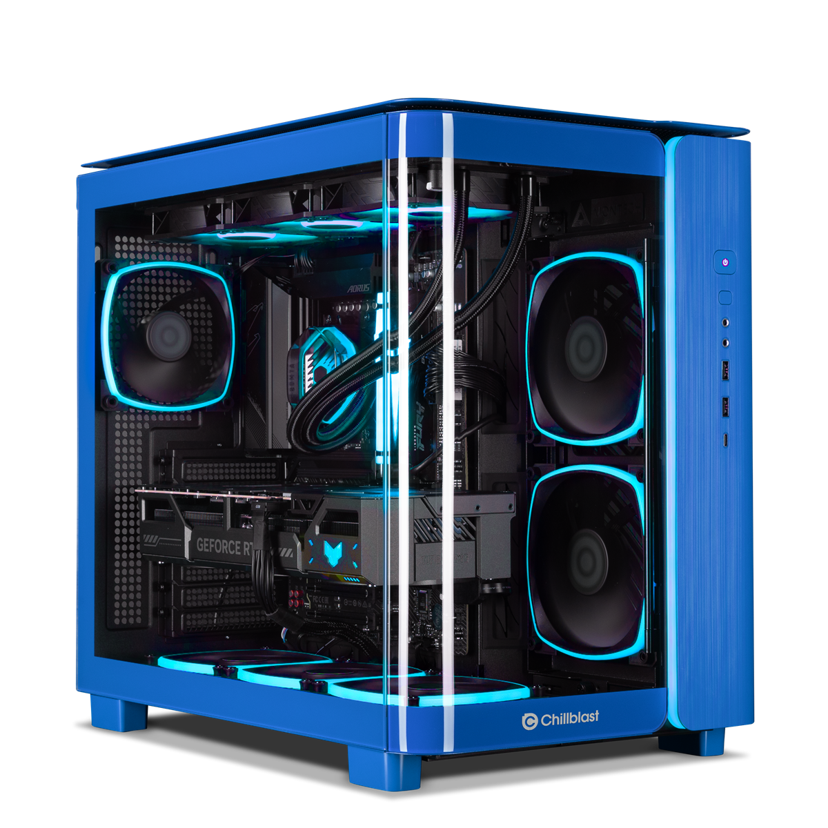 Forge GeForce RTX 5070 Ti Gaming PC in Blue
