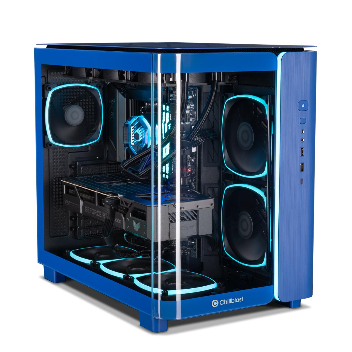 Forge GeForce RTX 5070 Ti Gaming PC in Blue