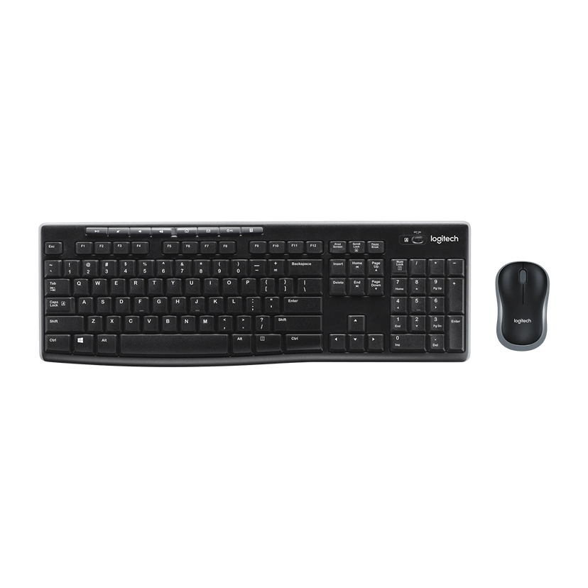 Logitech MK270 Wireless Combo Keyboard and Mouse Set (UK QWERTY)