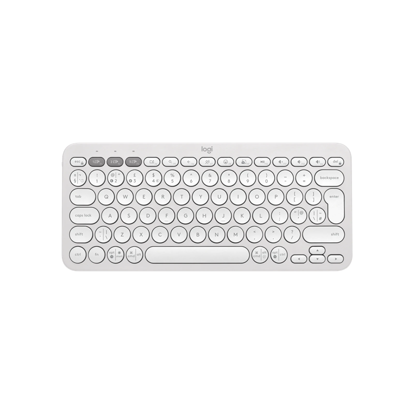 Logitech Pebble Keys 2 K380s Wireless Keyboard - Tonal White