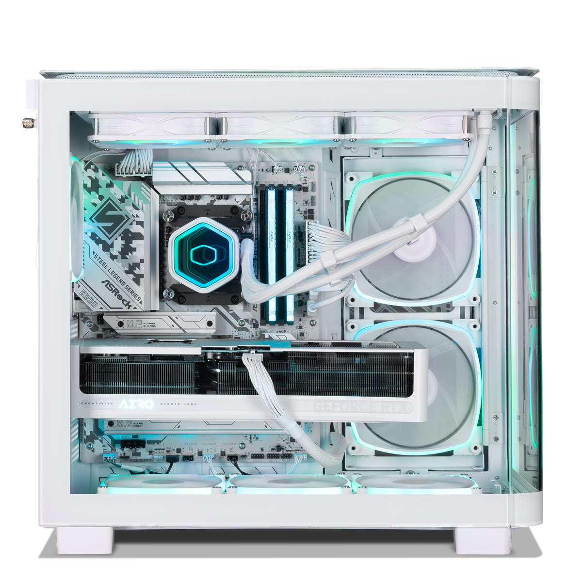 Forge GeForce RTX 5070 Ti Gaming PC in White