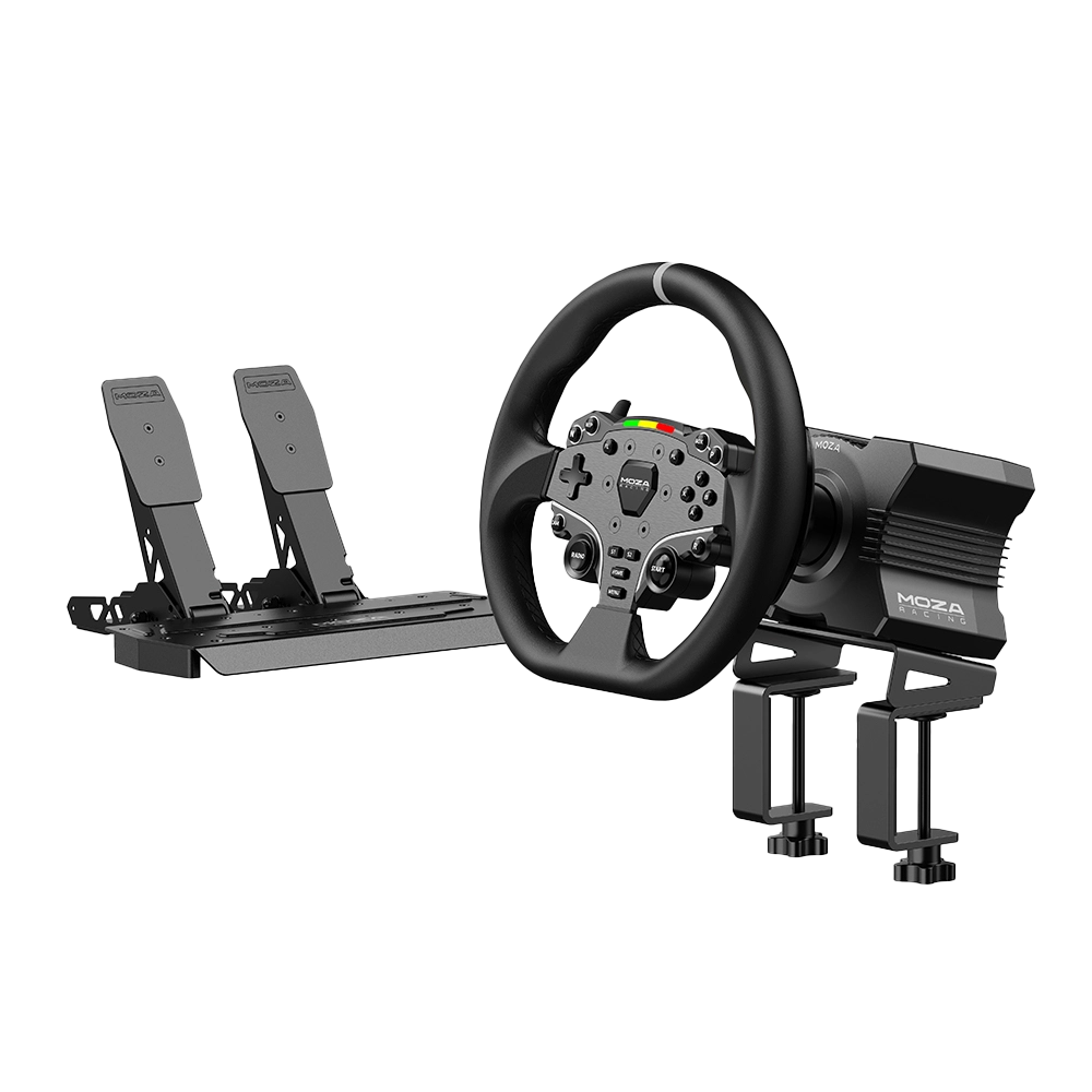 MOZA Racing R5 Bundle - R5 Direct Drive Wheelbase, ES Steering Wheel, SR-P Lite Pedals