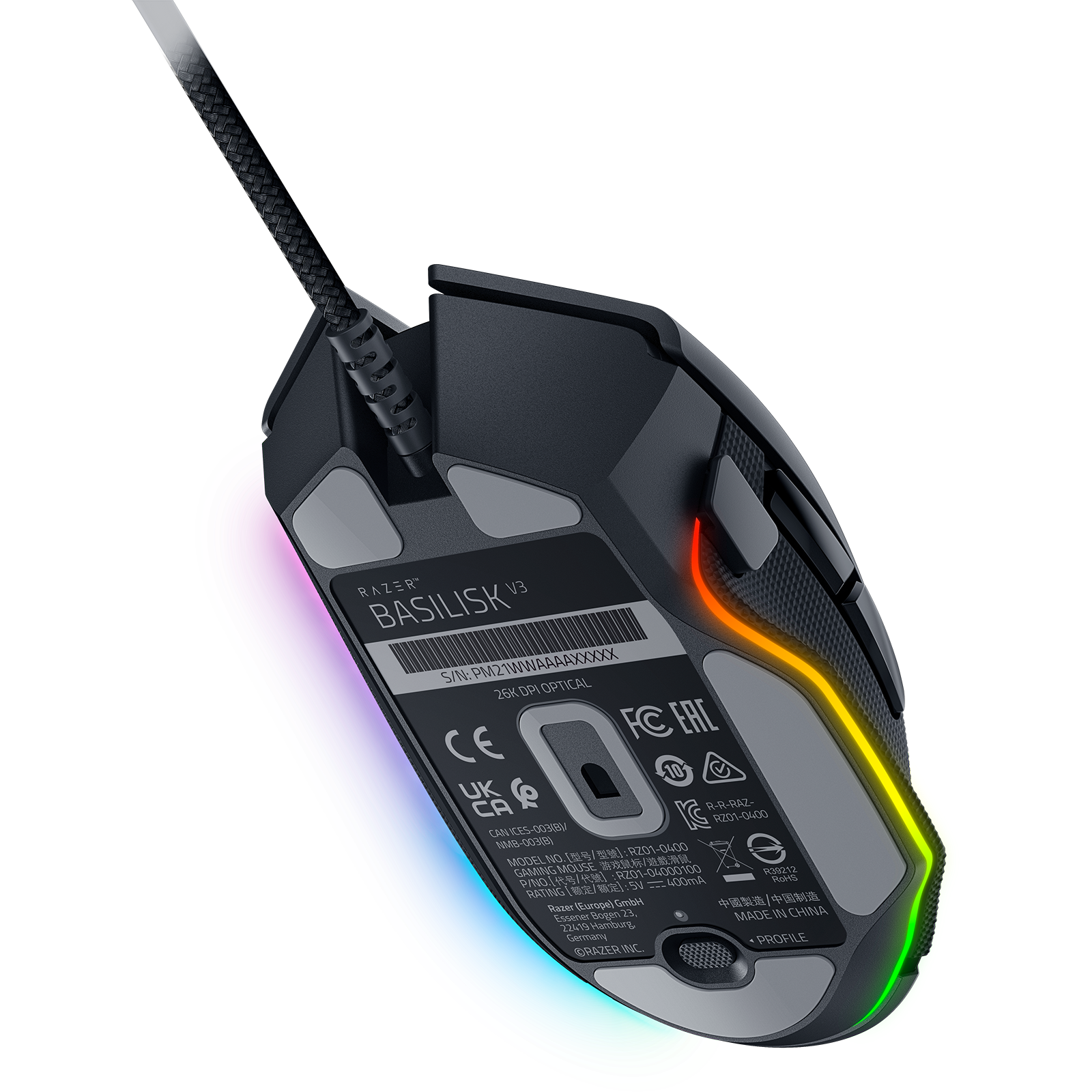 Razer Basilisk V3 Customizable Gaming Mouse with Razer Chroma RGB ...